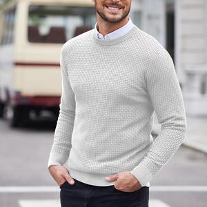 เสื้อสเวตเตอร์ถักแฟชั่นสำหรับผู้ชายเสื้อถักสีตามสั่ง - Product Image 2