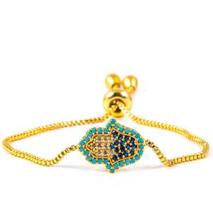Zirkon Kaplama Fatıma El Taşlı Bileklik Pulseras con dijes de moda - Product Image 1