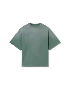 Camiseta de Cuello Redondo de Algodón 100% con Serigrafía, 200g, Estilo Vintage Holgado, Unisex, Hip Hop, Anti-pilling, Decolorada por el Sol - Product Image 4