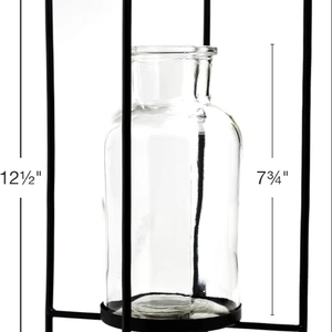 แจกันแก้วใสทันสมัยพร้อมขาตั้งลวดเหล็กแจกันประดับโต๊ะสำหรับการออกแบบตกแต่งภายในบ้านร่วมสมัย - Product Image 1
