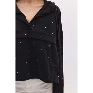 Sudadera Diaria Bordada con Piedras 100% Poliéster - Product Image 3