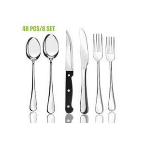 Elegant Handmade <b>Stainless</b> <b>Steel</b> <b>Cutlery</b> by Indian Manufacturer Polished Silver & Gold Work Handle for Wedding & Party Events - Product Image 2