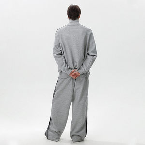 Conjunto Deportivo de Pantalones y Sudadera con Capucha para Hombre, Transpirable, de Secado Rápido, Antibacteriano, de Poliéster/Algodón, Informal, de Pierna Ancha, para Verano - Product Image 5