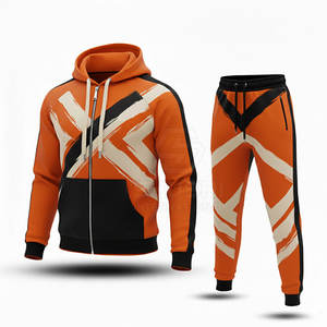 Survêtement deux pièces pour homme, design personnalisé, hiver, grande taille, à capuche, uni, imprimé, haute qualité, vente en gros - Product Image 3