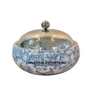 Réchaud alimentaire en métal à motif floral, qualité supérieure, fait main, luxe, nouveau design, casserole en bois - Product Image 4