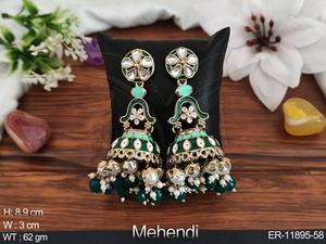 ชุดเครื่องประดับ meena mehendi จากนักออกแบบชาวโปแลนด์ชุดต่างหูดีไซน์สวยสำหรับงานเลี้ยงชุดไข่มุกชุดเครื่องประดับสำหรับงานเลี้ยง - Product Image 5