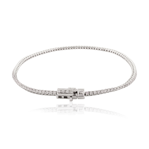 Pulsera de tenis de diamante Natural de corte brillante de alta calidad genuina 100% diseño de apilamiento elegante para bodas fiestas regalo perfecto - Product Image 2