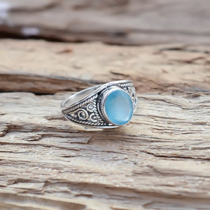 Designer Sterling Silver Vintage <b>Amethyst</b> Gemstone <b>Ring</b> Unique Wedding Party Anniversary Jewelry - Product Image 2