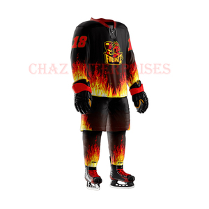 เสื้อฮอกกี้น้ำแข็งแบบสั่งทำพิเศษ พิมพ์ลายแบบซับลิเมชั่น คุณภาพสูง ระบายอากาศได้ดี ผลิตจากโพลีเอสเตอร์ 100% บริการ OEM สำหรับทีมผู้ใหญ่ - Product Image 5