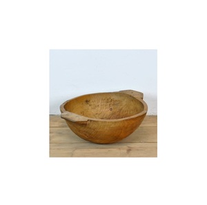 Cuenco para servir comida de masa de madera, Color madera Natural, hogar, cocina, mesa de comedor, cuenco para servir cena, cuenco de vela de madera de forma ovalada - Product Image 5