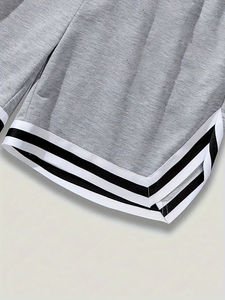 Pantalones cortos de gimnasio para hombre baratos al por mayor, pantalones cortos de entrenamiento físico de malla de playa de secado rápido con bolsillos de talla grande, cintura estampada de poliéster liso - Product Image 5