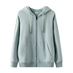 New Clothing Manufacture Street Wear Blank Plain Hoodies Unisex Selling Breathable Men Customized Drop Shoulder Zipper Hoodies - Product Image 1