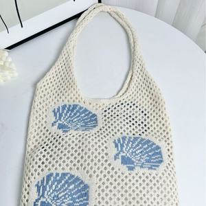 Nuevo Bolso de Hombro Tejido con Conchas Marinas al Estilo Coreano, Bolso de Playa de Gran Capacidad para Vacaciones, Bolso de Ganchillo - Product Image 3