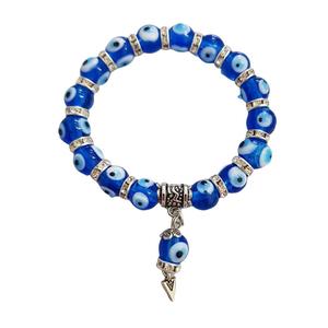 Mode perlée mauvais œil pour bracelet - Product Image 1