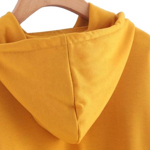 Alta calidad nueva llegada algodón mujeres Crop Top Hoodie 100% algodón ropa Casual moda Crop Hoodies último diseño personalizado - Product Image 2