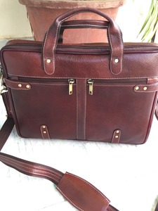 <b>Leather</b> Office Travel Messenger Crossbody Laptop <b>Briefcase</b> Bag Wholesale Top Selling Genuine Brown Unisex D&B High Rated Company - Product Image 4