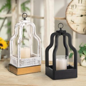 Direct Factory Supply Wood Lantern Decor Rustic Decor Candle Lantern Outdoor Lanterns Farmhouse Candle Holder - Product Image 2