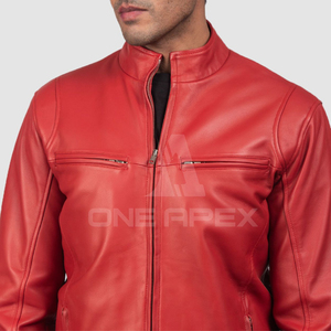 Chaqueta de piel de oveja auténtica de alta calidad para hombre, cuello levantado, transpirable y de talla grande, estilo callejero para invierno - Product Image 5