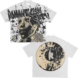 เสื้อยืดคอกลมสำหรับผู้ชายแบบคลาสสิกผ้าฝ้าย100% พิมพ์ลายย้อมสีล้วนสำหรับฤดูร้อนฤดูใบไม้ร่วงมีให้เลือกหลายสี - Product Image 6