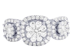Moissanite Classic Style Engagement <b>Ring</b> for Women Elegant Sterling <b>Silver</b> <b>Statement</b> Fully Iced Out Diamond Jewelry - Product Image 2