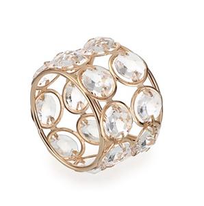 Anneaux de serviette en cristal argenté perlé Design scintillant pour table à manger décorations de mariage et d'événements spéciaux à la maison - Product Image 5