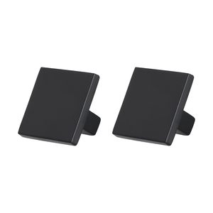 New Matte Black Metal Solid square Door Knobs for Home Dresser Door Cabinet Furniture Decorative <b>Kitchen</b> Wardrobe Handle Knobs - Product Image 2