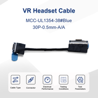 Kabel Koaksial Headset VR MCC dengan Konduktor Tembaga Berlapis Timah, Isolasi PTFE/PVC, Konektor FFC/FPC