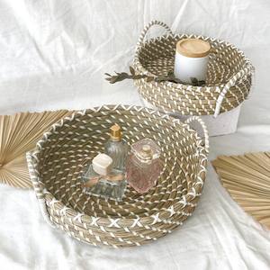 Plateaux en herbe marine à prix de gros, plateau à pain en herbe marine naturelle, centre de table pour café et repas - Product Image 1