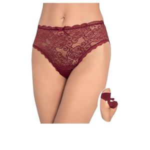 Braguitas Ecológicas de Algodón y Elastano con Encaje, Talla Grande XL para Mujer, Diseño Floral Romántico, Cintura Alta, Tejido de Punto con Logotipo - Product Image 1