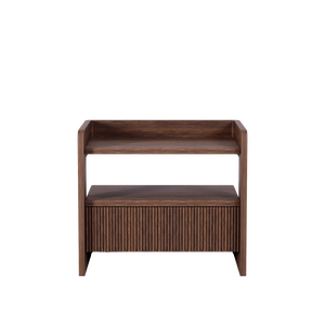 Indonesia Made Traditional Convertible Solid Teak Wood <b>Nightstand</b> for Bedroom and Apartment Use - Product Image 3