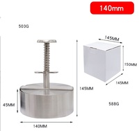 Presse à viande pour hamburgers en acier inoxydable léger et durable, fabriquée directement par le fabricant, facile à nettoyer et à utiliser.