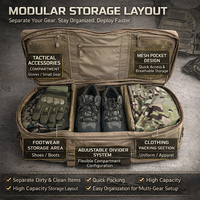 Sac à dos tactique de 60 L en gros, grande capacité, sac à dos tactique, sac à dos de sport tactique avec compartiment intérieur zippé