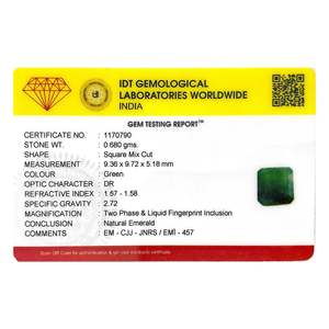 Gema de Esmeralda Natural de 3.4 Quilates en Varias Formas - Verde, Certificada por IGI - Product Image 4