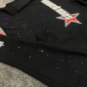 Conjunto Deportivo de 2 Piezas para Hombre, Estilo Hip Hop, 100% Algodón, Sudadera con Capucha Estampada Extra Grande, Pantalones Deportivos de Secado Rápido, Fabricante Personalizado - Product Image 4