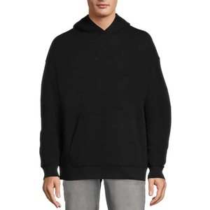 Sweat à capuche personnalisé avec logo en coton/bambou/polyester doublé de polaire respirant, streetwear surdimensionné, vêtements d'hiver confortables pour hommes - Product Image 5