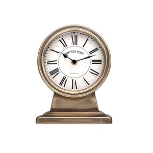 Horloge de table élégante en or, horloge de luxe en métal pour bureau et cheminée, décoration pour la maison et le bureau - Product Image 1