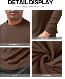 Camisetas de Manga Corta para Hombre, Cuello Redondo, Tejido Grueso, Absorbe la Humedad, Estilo Casual - Product Image 4