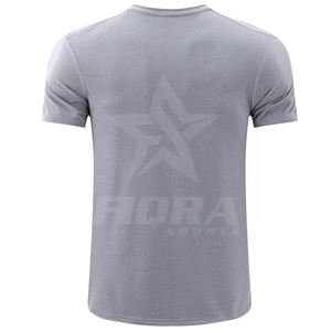 OEM Wholesale Unisex Quick Dry Polyester Gym Sports Workwear T-<b>Shirt</b> Custom Logo Printing Plain Design for <b>Men</b> - Product Image 2