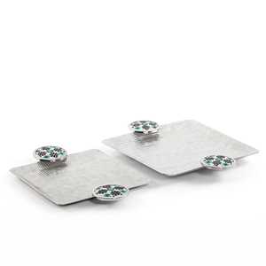 Bandeja de metal para servir platos para bodas, fiestas, mesa, decoración, catering, uso de servicio, Juego de 2, nueva llegada, bandeja de comida - Product Image 5
