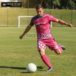 ชุดเสื้อฟุตบอลสำหรับผู้ชายชุดเครื่องแบบทีมเสื้อยืดและกางเกงขาสั้นสำหรับการฝึกในคลับชุดเสื้อผ้ากีฬาปรับแต่งได้ตามต้องการ - Product Image 6