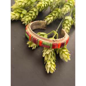Old Pawn Thomas Francisco Vintage Multi-Stone and Sterling <b>Silver</b> Cobblestone <b>Cuff</b> <b>Bracelet</b> Fashionable Vintage <b>Cuff</b> <b>Bracelets</b> - Product Image 3