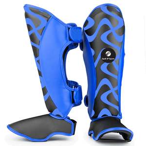 Protège-tibias personnalisé de style nouveau, vente chaude, meilleure qualité, protège-tibias et protège-pieds d'entraînement, cuir véritable, protège-tibias de Muay Thai - Product Image 3