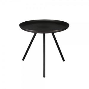 โต๊ะกาแฟโลหะอลูมิเนียมเคลือบสีบรอนซ์หรูหราสำหรับตกแต่งห้องนั่งเล่นและโต๊ะข้างเตียงในโรงแรมแบบขาตั้ง 3 ขา - Product Image 3