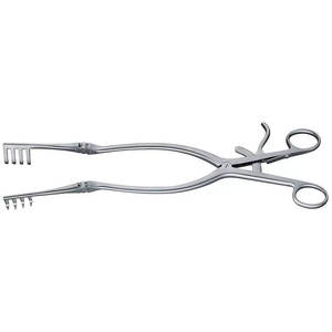 Retractor Beckman-Adson, 12 ", brazos articulados, 4x4 dientes romos, 1" X1 "de profundidad - Product Image 4