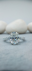 Anillo de Moda para Mujer con Diamante Solitario de 1ct Cultivado en Laboratorio, Corte Brillante, Chapado en Oro Amarillo de 18k Certificado - Product Image 3