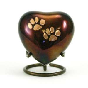 Urnas decorativas para cremación de mascotas, estampado de pata dorada, precio razonable, urnas para cenizas de Metal para recuerdo, venta al por mayor, urnas pequeñas conmemorativas para mascotas - Product Image 3