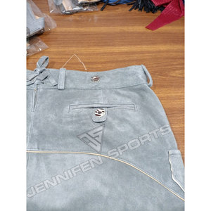 ชุดแบบดั้งเดิมผู้ชาย Lederhosen หนังวัวสั้นหนังนิ่มปุ่มเย็บปักถักร้อยด้านหน้าปิดกระเป๋าด้านหน้าด้วยห่วงเข็มขัด - Product Image 5