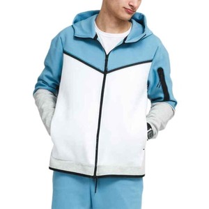 Ensembles pour hommes vente en gros sweats à capuche zippés au design personnalisé 500 gsm survêtements surdimensionnés en patchwork de coton polaire pour hommes - Product Image 3