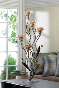 Portavelas de metal de calidad superior con forma y tamaño personalizados, portavelas de metal con acabado en color marrón - Product Image 4