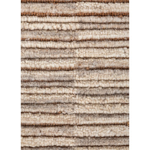 Alfombras de Lana Tejidas a Mano Contour Gold, Diseño Moderno a Rayas de Algodón, Rectangulares para Sala de Estar, Dormitorio, Pasillo, para Adolescentes -Hwl-320 - Product Image 3